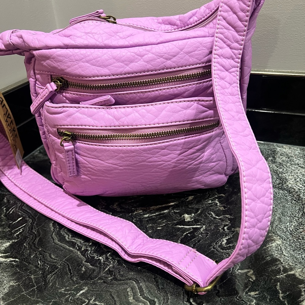 NWT Lilac Vegan Leather Crossbody Bag for Women